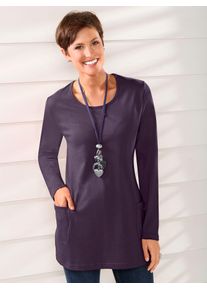Classic Basics Damen Longshirt "Longshirt", lila, Gr. 44, unifarben, 100% Baumwolle, Shirts