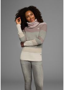 Kangaroos Damen Rollkragenpullover, beige, casual, Gr. 48, meliert, gestreift, Strick, Obermaterial: 50% Baumwolle, 50% Polyacryl, Pullover,