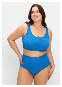 sheego Damen Bügel-Bikini-Top "Große Größen", blau, Gr. 48, Netzfutter: 85% Polyamid, 15% Elasthan;Obermaterial: 94% Polyamid, 6% Elasthan;Futter: