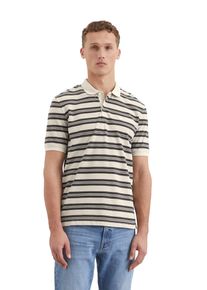 Marc O'Polo MARC O'POLO Herren Poloshirt "aus Bio-Baumwoll-Piqué", grau, casual, Gr. XXL, gestreift, Obermaterial: 100% Baumwolle, Shirts