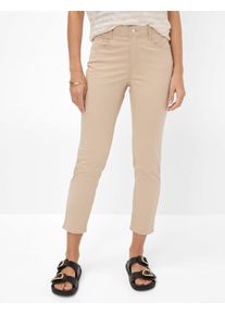 Brax Damen 5-Pocket-Hose "Style MARY S", beige, Gr. 80, 78% Baumwolle, 19% Lyocell, 3% Elasthan, Hosen