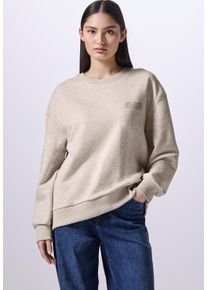 Damen Sweatshirtcloud cream meliert, casual, Gr. 34, STREET ONE STUDIO, unifarben, Sweatware, 65% Baumwolle, 35% Polyester, Sweatshirts, im soften