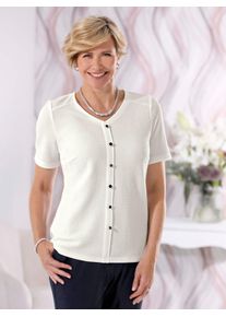 CLASSIC Damen V-Shirt "Shirt", weiß, Gr. 40, unifarben, 98% Polyester, 2% Elasthan, Shirts