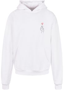 Merchcode Herren Kapuzensweatshirt "Merchcode Herren K Heart Ultra Heavy Hoody", weiß, Gr. XL, 100% Baumwolle, Sweatshirts