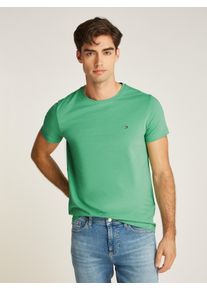 Tommy Hilfiger Herren T-Shirt "STRETCH SLIM FIT TEE", grün, casual, Gr. XXXL, Jersey, Obermaterial: 96% Baumwolle, 4% Elasthan, Shirts