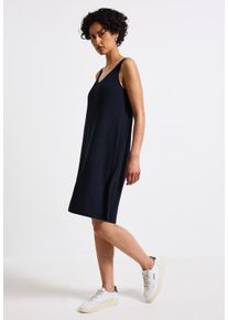 Street One Damen Sommerkleid, blau, casual, Gr. 36, unifarben, Stoff, 75% Viskose, 20% Polyester, 5% Elasthan, Kleider, soft und trageangenehm