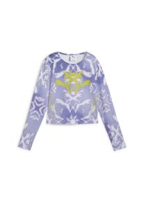 Puma Damen T-Shirt "DARE TO Langarmshirt Damen"cool weather aop blau, Gr. XS, bedruckt, Obermaterial: 11% Elasthan, 89% Polyester, Shirts