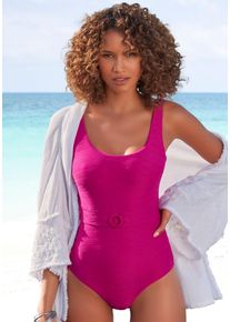 Sunseeker Damen Badeanzug "Loretta", pink, Gr. 38, unifarben, Strukturmuster, Polyamid, Badeanzüge, herausnehmbare Softcups, Unterbrustgummi vorne,