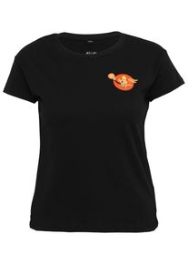 MisterTee Herren Kurzarmshirt "MisterTee Damen Ladies Space Jam Tune Squad Lola Box Tee", schwarz, casual, Gr. S, unifarben, 100% Baumwolle, Shirts