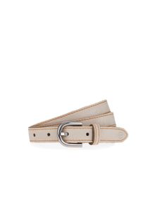 Tamaris Damen Ledergürtel, beige, feminin, Gr. 90, unifarben, Leder, Gürtel, mit Kontrastnaht