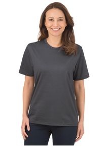 TRIGEMA Damen T-Shirt "TRIGEMA T-Shirt aus 100% Baumwolle", grau, Basic, Gr. S, 100% Baumwolle, Shirts