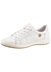 Josef Seibel Damen Sneaker "CAREN 01", Gr. 36, weiß, Nappaleder, sportlich, Schuhe, Freizeitschuh, Halbschuh, Schnürschuh mit gepolstertem Schaftrand