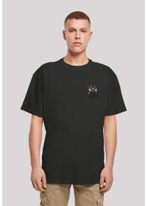 F4NT4STIC Herren T-Shirt "Wizard Cat OVERSIZE TEE", schwarz, casual, Gr. M, Obermaterial: 100% Baumwolle, Shirts, Print