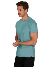 TRIGEMA Herren T-Shirt "TRIGEMA Slim Fit T-Shirt aus DELUXE Baumwolle", grün, Basic, Gr. XXL, 100% Baumwolle, Shirts