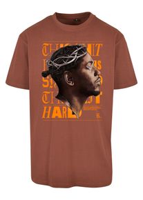 Herren T-Shirt "Upscale by Mister Tee Herren K-Dot Oversize Tee", braun, casual, Gr. XS, UPSCALE BY MISTER TEE, unifarben, 100% Baumwolle, Shirts