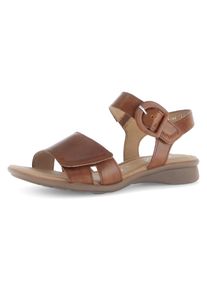 Gabor Damen Keilsandalette "FLORENZ", Gr. 36, braun, Kalbsleder, unifarben, klassisch, Schuhe, Keilabsatz, Sommerschuh, Riemchensandale in Schuhweite