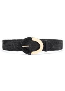 Lascana Damen Taillengürtel "Stretchgürtel", schwarz, casual,feminin,modisch, Gr. 85, Materialmix, Gürtel, Schmuckgürtel, elastischer Gürtel für