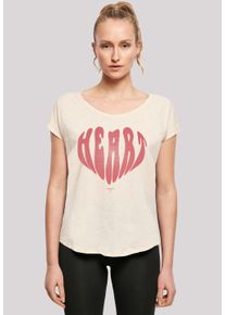 F4NT4STIC Damen T-Shirt "Valentinstag Herz Rot", beige, casual, Gr. XXL, Obermaterial: 100% Baumwolle, Shirts, Print