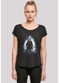 F4NT4STIC Damen T-Shirt "Phantastische Tierwesen Newt and Dumbledore Poster", schwarz, casual, Gr. S, Obermaterial: 100% Baumwolle, Shirts,
