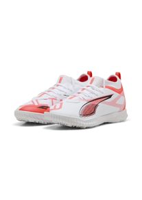 Puma Kinder Fußballschuh "ULTRA 5 MATCH TT Mid Fußballschuhe Jugendliche", Gr. 37weiß schwarz glowing rot, Obermaterial: Textil, Synthetik; Futter: