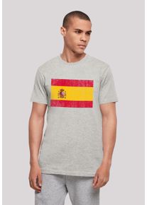 F4NT4STIC Herren T-Shirt "Spanien Flagge Spain distressed", grau, casual, Gr. XXL, Obermaterial: 100% Baumwolle, Shirts, Print