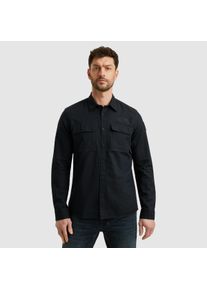 PME-Legend PME LEGEND Herren Langarmhemd "Long Sleeve Shirt Cotton/linen", grau, casual, Gr. XXL, unifarben, Web, Obermaterial: 65% Baumwolle, 35% Leinen,