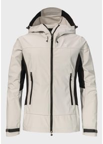 Schöffel SCHÖFFEL Damen Outdoorjacke "Mountain Softshell Jk Style Blaueis WMS", beige, sportlich, Gr. 36, Oberstoff : Aussenseite: 100% Polyester Innenseite:
