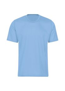TRIGEMA Herren T-Shirt "TRIGEMA T-Shirt DELUXE Baumwolle", blau, Basic, Gr. L, 100% Baumwolle, Shirts