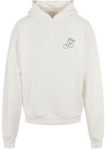 Merchcode Herren Kapuzensweatshirt "Merchcode Herren Cherry Ultra Heavy Hoody", weiß, Gr. S, bedruckt, 100% Baumwolle, Sweatshirts