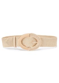 Lascana Damen Taillengürtel "Stretchgürtel", beige, casual,feminin,modisch, Gr. 95, unifarben, Materialmix, Gürtel, Schmuckgürtel, elastischer Gürtel