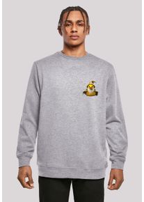 F4NT4STIC Herren Kapuzenpullover "Rubber Duck Wizard CREW", grau, casual, Gr. L, Obermaterial: 50% Baumwolle, 50% Polyester, Pullover, Print