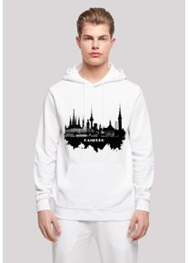 F4NT4STIC Herren Kapuzenpullover "Cities Collection - Hamburg skyline", weiß, casual, Gr. L, Obermaterial: 50% Baumwolle, 50% Polyester, Pullover,
