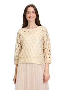 BETTY & CO BETTY & CO Damen Strickpullover "Betty & Co Strickpullover mit Struktur", gold, modisch, Gr. 44, Strick, Obermaterial: 60% Baumwolle, 40% Polyacryl.,