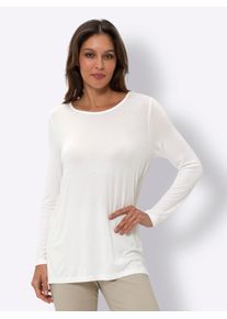 Classic Basics Damen Longshirt "Longshirt", beige, Gr. 48, unifarben, 95% Viskose, 5% Elasthan, Shirts