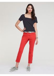 Heine Damen Kurzarmshirt "Carré-Shirt", blau, Gr. 44, unifarben, 100% Baumwolle, Shirts