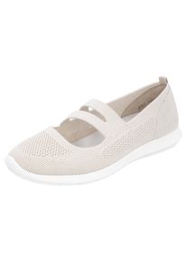 Remonte Damen Riemchenballerina, Gr. 42, beige, Textil, sportlich, Schuhe, Halbschuh, Freizeitschuh, Komfortschuh mit herausnehmbarer Einlage
