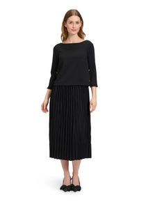 Betty Barclay Damen Jerseykleid "Betty Barclay Jerseykleid mit Plissee", schwarz, festlich, Gr. 48, Obermaterial: 96% Polyester, 4% Elasthan. Futter: