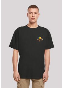 F4NT4STIC Herren T-Shirt "Rainbow Turtle OVERSIZE TEE", schwarz, casual, Gr. XL, Obermaterial: 100% Baumwolle, Shirts, Print