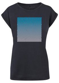 Merchcode Herren T-Shirt "Merchcode Damen Ladies Summer - Wavy Pattern T-Shirt", blau, casual, Gr. L, bedruckt, 100% Baumwolle, Shirts