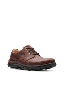 Clarks Herren Schnürschuh "Nature Three", Gr. 40, braun, Leder, casual, Schuhe, Freizeitschuh, Halbschuh, Schnürschuh mit herausnehmbares Fußbett