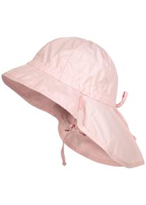 MaxiMo Baby Sonnenhut, rosa, klassisch, Gr. 55, unifarben, Popeline, Baumwolle, Hüte, mit Nackenschutz und Bindeband für sicheren Halt und Schutz