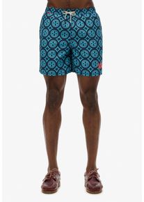 Superdry Herren Badeshorts "TILE PRINT 17 SWIM SHORT"talavera tile blau, modisch, Gr. XL, bedruckt, Gewirkt, Polyester, Badehosen