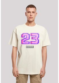 F4NT4STIC Herren T-Shirt "Pixel 23 pink", beige, casual, Gr. XS, Obermaterial: 100% Baumwolle, Shirts, Print