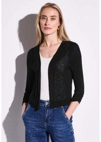 Street One Damen Cardigan, schwarz, casual, Gr. 38, unifarben, Stoff, 91% Viskose, 9% Elasthan, Strickjacken, aus softer Viskose