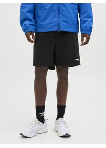 Jack & Jones JACK & JONES Herren Shorts "JPSTKARL UNION SWEAT SHORTS LNG SN", schwarz, modisch, Gr. XXL, unifarben, Web, Obermaterial: 60% Baumwolle, 40%