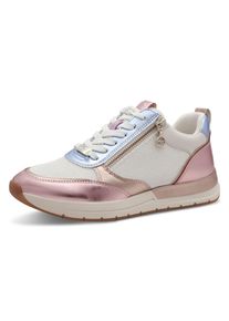 Tamaris Damen Keilsneaker, Gr. 39, rosa, Lederimitat, Textil, sportlich, Schuhe, Freizeitschuh, Halbschuh, Schnürschuh in schmaler Form