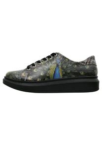 DOGO Damen Plateausneaker "Myra Mexican Damen Sneaker / Female", Gr. 38, schwarz, Lederimitat, Schuhe, Vegan
