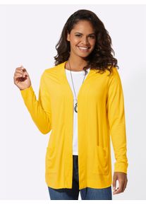 Casual Looks Damen Shirtjacke "Shirtjacke", gelb, Gr. 38, unifarben, 95% Viskose, 5% Elasthan, Shirts