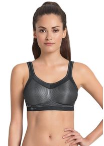Anita active Damen Sport-BH "Momentum", Gr. 105, schwarz, Microtouch, Frottee, Obermaterial: 70% Polyester, 15% Elasthan, 15% Polyamid, clean,