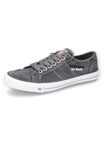 Herren Slip-On Sneaker, Dockers by Gerli, Gr. 40, grau, Textil, washed, casual, Schuhe, Freizeitschuh, Retro Sneaker, Fake Schnürung, in cooler